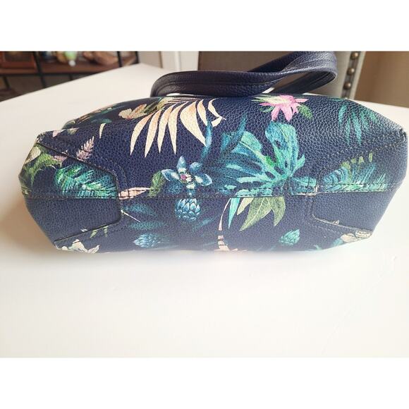 Vince Camuto Leather Top Zip Saffiano Floral Print Didi Tote Tropical Designer - Picture 7 of 16